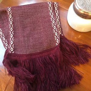 NWOT Maroon scarf from Argentina